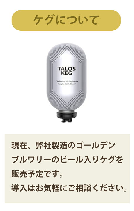 楽天市場】業務用ビールサーバー タロス talos ケグ 3L 小型ビール 