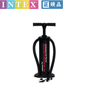 空気入れ 浮き輪 手動 エアーマット エアマットレス ボール プール ポンプ 2倍速 ハンドポンプ エアーポンプ インテックス 正規品 ポンプ ダブルアクションポンプ 通常の2倍速く入れられる