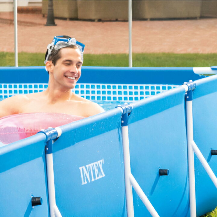 楽天市場】【カバー付】プール超大型フレームプール 空気入不要 4.5m  