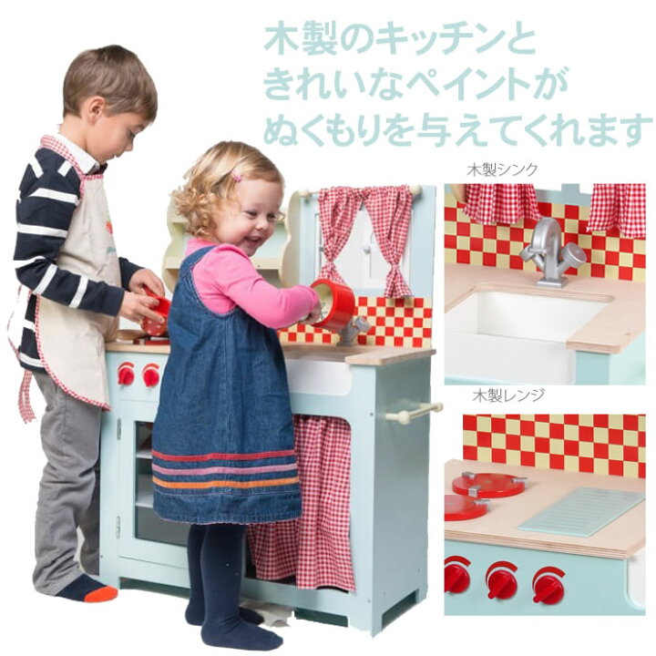 楽天市場】イギリス 木製&ペイントキッチン レトイバン オーブンコンロ 