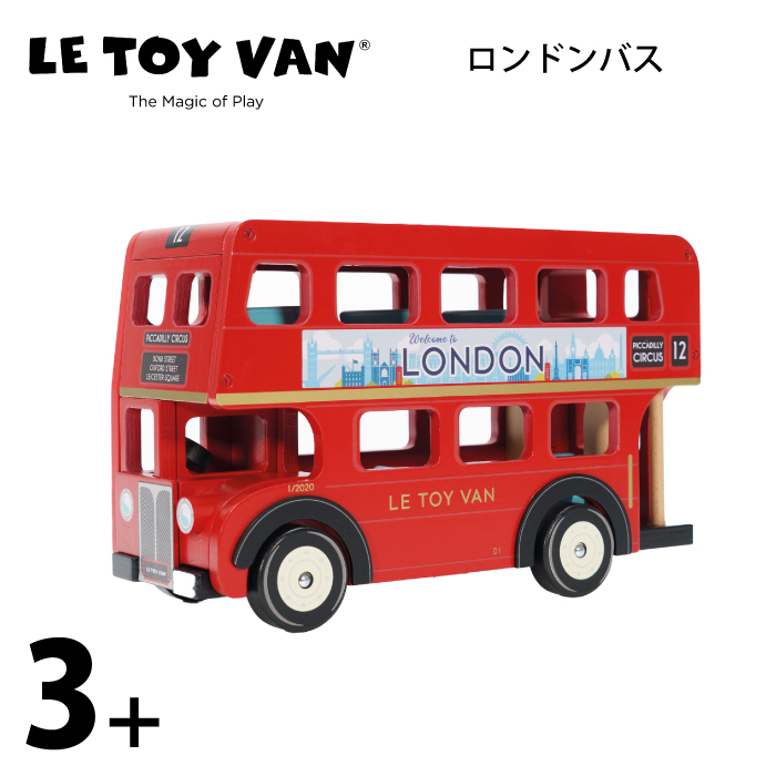 ロンドンバス 車 お人形ごっこ ミニチュア 二階建て ままごと 木のおもちゃ レトイバン Le Toy Van レ・トイ・バン ロンドンバス おもちゃ  木製 イギリス ルトイヴァン | チェリーベル