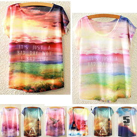 楽天市場 カラフル Tシャツ カットソー トップス レディースファッションの通販 楽天市場 カラフル Tシャツ カットソー トップス レディースファッションの通販