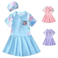 シナモン マイメロ水着 キッズ クロミ ちゃん 水着 アプリコット 速乾 プール ストレッチ 子供 ガールズ …