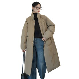 ベンチコート レディース ロング ダウンコート ロングコート 冬 アウター 中綿コート 軽量 フード付き 冬服 防寒 防風 厚手 大きいサイズ 通勤 通学 カジュアル