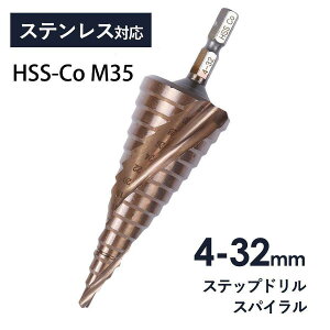 �X�e�b�v�h���� �X�e�����X�p �h�����r�b�g 4-32mm/15�i �����̂��h���� �X�p�C�����h���� ������ �h���� �Z�p�� HSS-CO M35