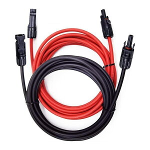 MC4 ���� �P�[�u�� 1500V 10m �\�[���[ �\�[���[�p�l���ڑ��p �R�l�N�^�t���\�[���[�p�P�[�u�� MC4�R�l�N�^�[ 2.5SQ 4SQ 2�{/1�Z�b�g�i10m��+10m���j
