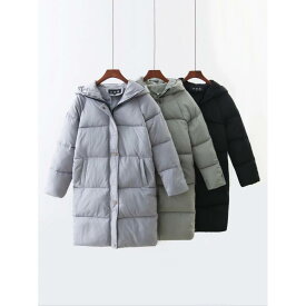 中綿コートレディース40代ロング丈軽い冬服厚手アウター中綿コート中綿ジャケットダウン風コートフード付き暖かい大きいサイズスリム防寒