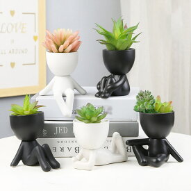 300円OFFクーポン置物 植木鉢 可愛い フラワーポット カントリー 人形 プランター 鉢植え 庭彫刻の装飾 鉢 多肉植物の鉢 サボテン鉢 モダン インテリア 雑貨 水槽池 中庭 ホームガーデン インテリア 庭の置物 庭の風景彫刻 人形の植木鉢 YJSO