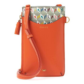 アニヤハインドマーチ ANYA HINDMARCH レディース フォンケース マルチカラー×クレメンタインオレンジ I AM A PLASTIC BAG ZIP PHONE POUCH ON STRAP 5050925168649 RECYCLED CANVAS CLEMENTINE【英国】[S-0604]