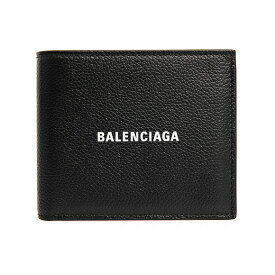 バレンシアガ BALENCIAGA 財布 メンズ 二つ折り財布（小銭入れ付き） ブラック CASH SQUARE FOLDED COIN WALLET [キャッシュ] 594315 1IZI3 1090 BLACK/L WHITE【2024SS】
