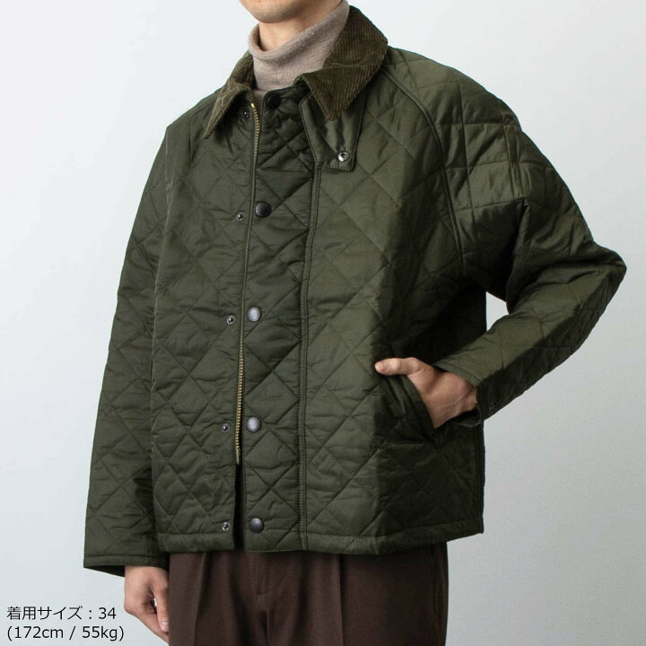 Barbour キルティングジャケット オリーブグリーン 34（Barbour 美しく  