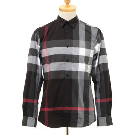 バーバリー BURBERRY メンズ シャツ チャコールチェック SOMERTON 80237721 110124 A1008 CHARCOAL IP CHK【英国】