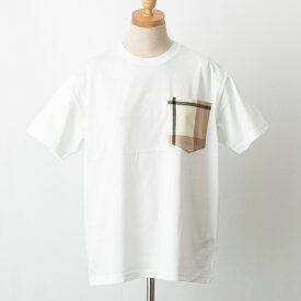 バーバリー BURBERRY レディース Tシャツ ホワイト CARRICKCHK 80559041 PKT 2:130828 A1464 WHITE【英国】