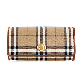 バーバリー BURBERRY 財布 レディース 長財布 HALTON [チェック コンチネンタルウォレット] 80704141 DFC:143231 A7026 ARCHIVE BEIGE【英国】【2024SS】