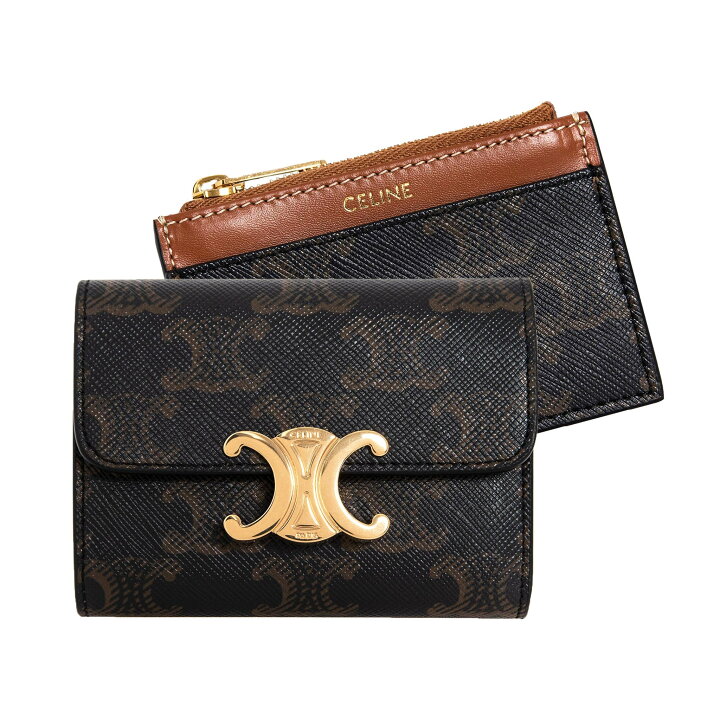 楽天市場】セリーヌ CELINE 財布 レディース 三つ折り財布 タン  