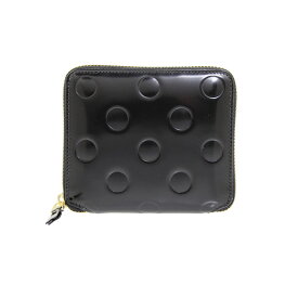 コムデギャルソン COMME DES GARCONS 財布 レディース メンズ ラウンドファスナー二つ折り財布 ブラック POLKA DOTS EMBOSSED FULL ZIP AROUND WALLET [ポルカドットエンボス] SA2100NE BLACK【2024SS-】