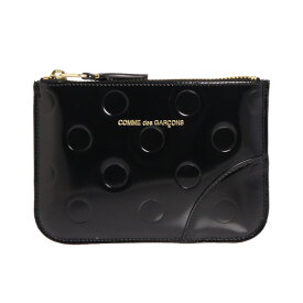 コムデギャルソン COMME DES GARCONS 財布 メンズ レディース ポーチ/コインケース ブラック POLKA DOTS EMBOSSED [ポルカドットエンボス] WALLET ZIP POUCH SA8100NE BLACK