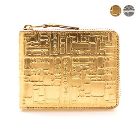 コムデギャルソン COMME DES GARCONS 財布 レディース メンズ ラウンドファスナー二つ折り財布 EMBOSSED LOGOTYPE FULL ZIP AROUND WALLET [エンボス ロゴタイプ] SA7100EG