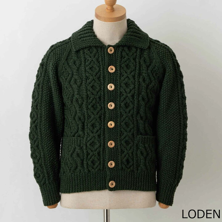 楽天市場】インバーアラン INVERALLAN 長袖ニットカーディガン ARAN 