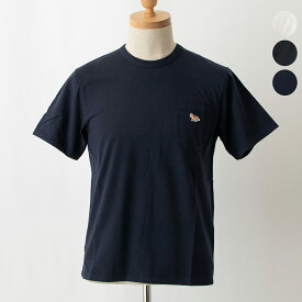 メゾン キツネ MAISON KITSUNE メンズ 半袖Tシャツ PROFILE FOX PATCH POCKET TEE-SHIRT GM00116 KJ0008 [全3色]