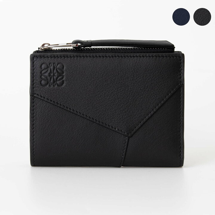 LOEWE 財布 コンパクト パズル 二つ折り ブラック レザー 3812（LOEWE 