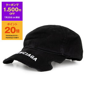 【10％OFFクーポン対象】バレンシアガ BALENCIAGA 帽子 メンズ レディース キャップ ブラック HAT NOTCH LOGO VISOR CAP 697748 410B 20107 BLACK/WHITE