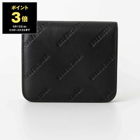 【ポイント3倍】バレンシアガ BALENCIAGA 財布 レディース 二つ折り財布 ブラック CASH FLAP CO&CA HOLD [キャッシュ] 594216 2AAXQ 1000 BLACK【ミニ財布】