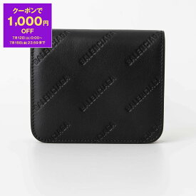 【1,000円クーポン対象】バレンシアガ BALENCIAGA 財布 レディース 二つ折り財布 ブラック CASH FLAP CO&CA HOLD [キャッシュ] 594216 2AAXQ 1000 BLACK【ミニ財布】