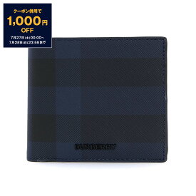 【10％OFFクーポン＆ポイント3倍】バーバリー BURBERRY 財布 メンズ 二つ折り財布（小銭入れ付き） CC BILL COIN 80732841 NCE:147586 A2519 NAVY【英国】【2024SS】