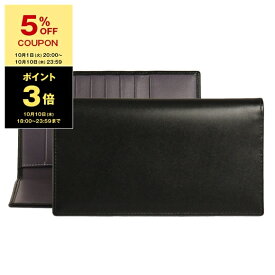 【ポイント5倍】エッティンガー ETTINGER 財布 メンズ 長財布 ブラック COAT WALLET WITH 8 C/C ST806AJR BLACK/PURPLE PURPLE/STERLING COLLECTION【英国】