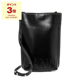 【期間限定セール！10％OFF＆ポイント5倍】ガニー GANNI バッグ レディース ショルダーバッグ ブラック SMALL BANNER CROSSBODY BAG A3591 099 BLACK【2024SS】【mkd10】