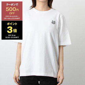 【10％OFFクーポン対象】メゾン キツネ MAISON KITSUNE 半袖Tシャツ BOLD FOX HEAD PATCH COMFORT TEE SHIRT レディース MW00111 KJ0119