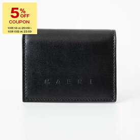 【10％OFFクーポン＆ポイント3倍】マルニ MARNI メンズ キーリング付き カードケース ブラック KEY HOLD W RING PFMI0100Q0 P5298 00N99 BLACK【2024SS】