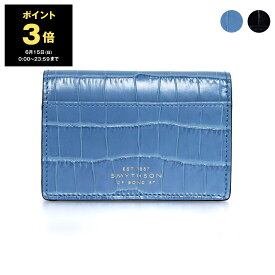 【ポイント3倍】スマイソン SMYTHSON 名刺入れ（カードケース） MARA FOLDED CARD CASE WITH SNAP CLOSURE [マラ 二つ折りカードケース] レディース メンズ【ミニ財布】【英国】【2025SS】