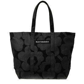 マリメッコ MARIMEKKO バッグ レディース トートバッグ ブラック（ウニッコ柄） WAXED CANVAS BAGS PIENI UNIKKO PERUSKASSI PIENI UNIKKO BAG 047587 999 BLACK/BLACK【A4】【2024SS】