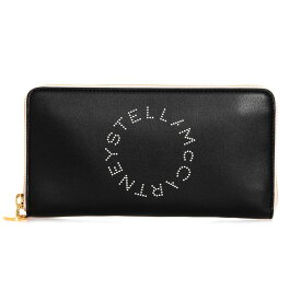 【訳あり】ステラマッカートニー STELLA McCARTNEY 財布 レディース ラウンドファスナー長財布 ブラック STELLA LOGO [ステラロゴ] CONTINENTAL WALLET 700251 W8856 1000 BLACK【アウトレット】【英国】[newitm]