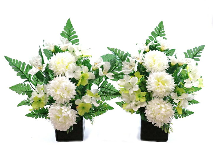 楽天市場 造花 仏花 アゼリアコンポート 一対 初盆 お盆 新盆 高田屋人形店