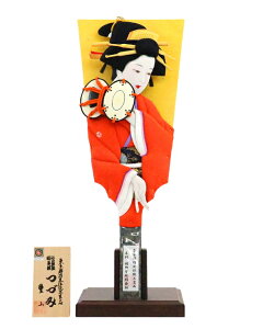 押絵羽子板 16号 本絹 つづみ 飾り台付き むさしや豊山 KS23I004