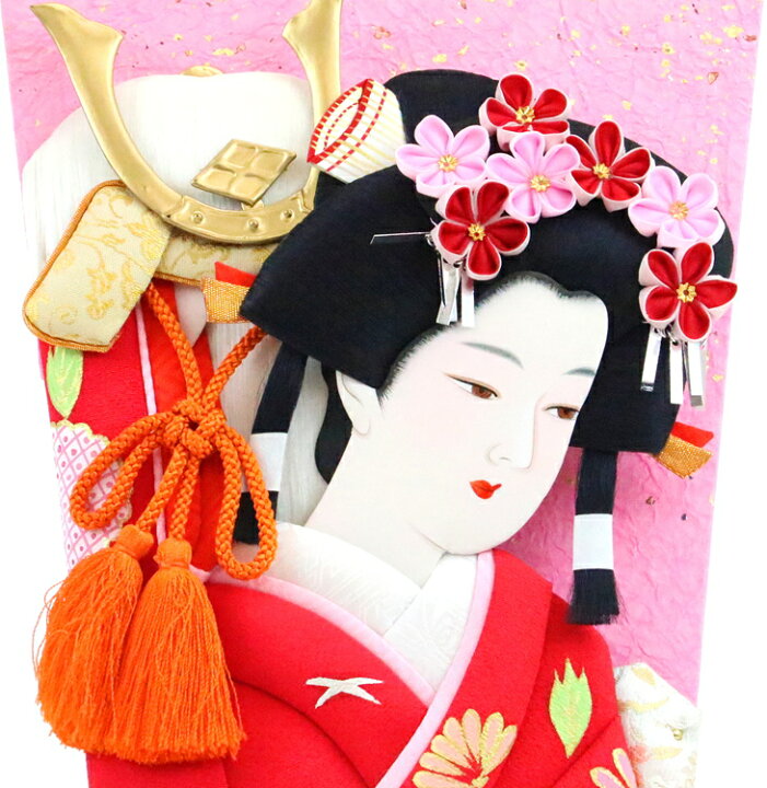 楽天市場】押絵羽子板 16号 本絹 極上 八重垣姫 飾り台付き むさしや 