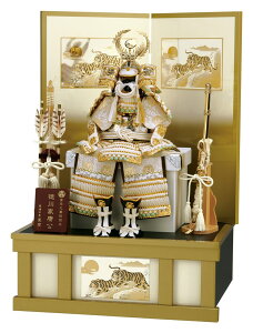 五月人形 鎧飾り コンパクト 平安豊久 皇宸 徳川家康 徳川 戦国武将 3号 白銀之虎家康 GG-076 p33