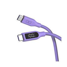 (インボイス対応)CIO CtoC液晶付きシリコンケーブル 2m パープル CIO-SL-SC-CC2-PP 1本