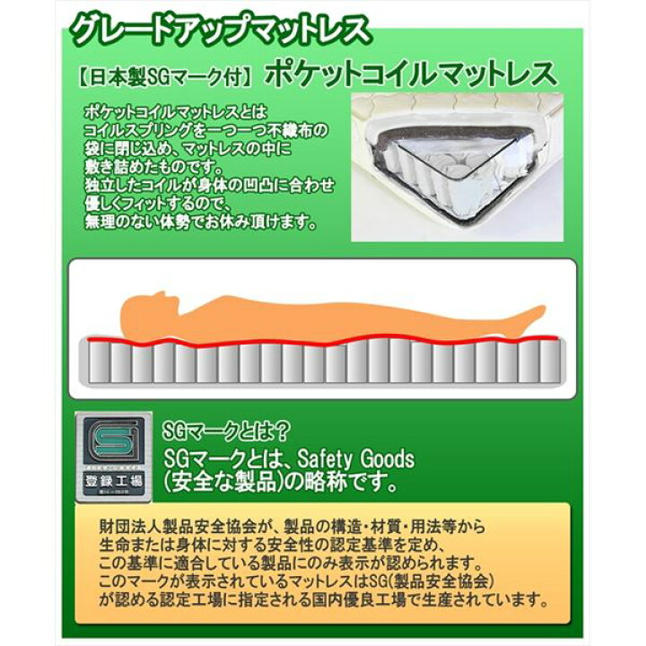 楽天市場】棚 照明付ラインデザインベッド シングル SGマーク国産 