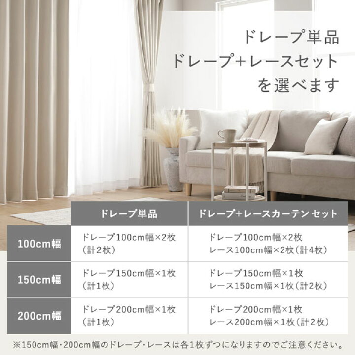 楽天市場】(インボイス対応)1級遮光 防炎 ドレープカーテン 単品 幅100 