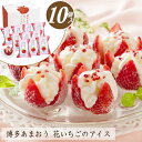 ＼100円offクーポン対象／お中元 父の日 アイスクリームギフト アイス 博多あまおう 花いちごのアイス【10個】【T】アイスクリーム 送料無料 あまおう アイス いちご フルーツ 女性 洋菓子 詰合せ おしゃれ お礼 お返し 御礼 内祝い