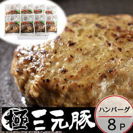 ＼ポイント2倍／豚 平田牧場 三元豚ハンバーグギフト【8個入】【冷凍】 季節の贈り物におすすめ お取り寄せグルメ ギフト ハンバーグ 温めるだけ 肉 肉ギフト 内祝い 贈り物 食べ物 惣菜 お祝い返し