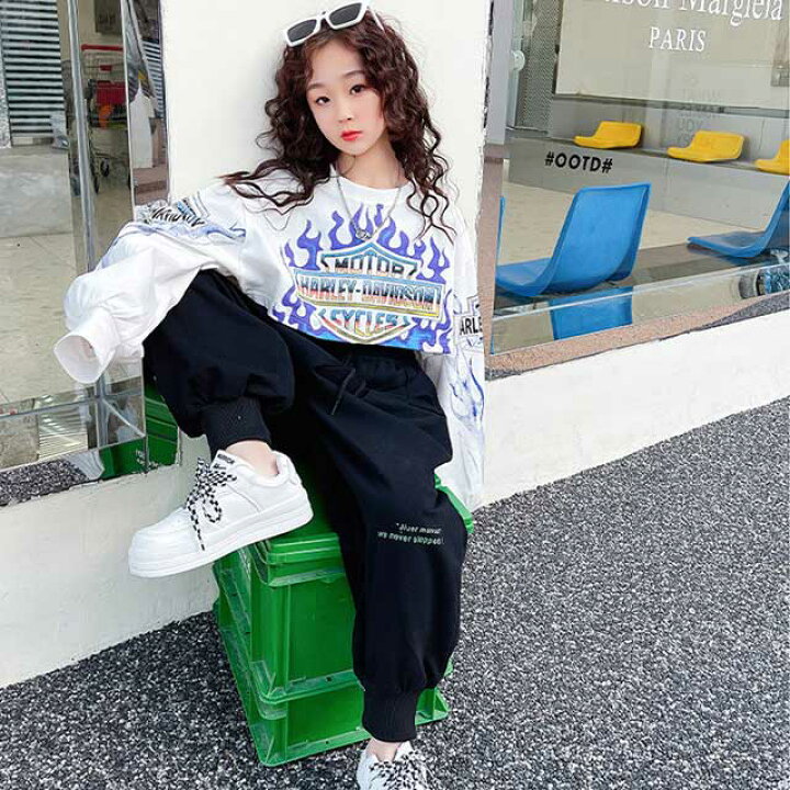 楽天市場 スーパーセール スエットタックパンツ No G2105 02 韓国子供服 韓国ファッション キッズ ダンス スウェット パンツ ダボパン 春服 女の子 かっこいい 可愛い ボトムス オシャレ 子供服 Cheeky ちーきー 新作 チビッコハウス 楽天市場店