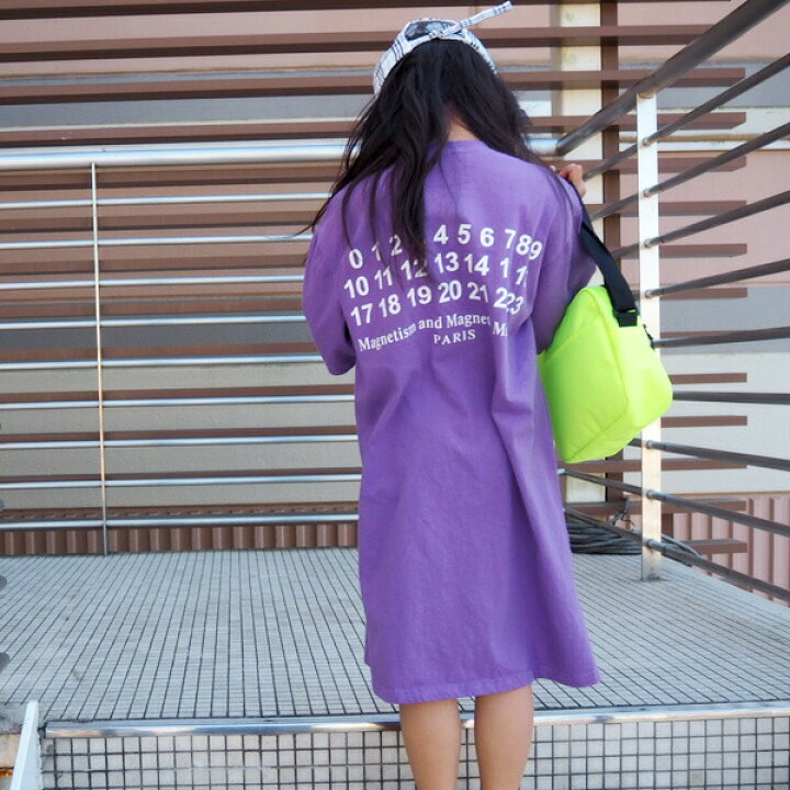 楽天市場 アウトレット 韓国子供服 ナンバービッグワンピース No 1903 01 ワンピース 半袖 女の子 ビッグシルエット ぽっちゃり オシャレ お洒落 大きい トップス プチプラ 紫 パープル 緑 グリーン 春 夏 Cheeky ちーきー チビッコハウス 楽天市場店