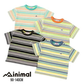 【アウトレット】minimal ボーダーTシャツ No.4351231（ ミニマル 子供服 男の子 キッズ トドラー ジュニア トップス 半袖 Tシャツ 半T ボーダー カジュアル シンプル 着回し 通学 お出かけ カッコイイ オシャレ 流行 人気 春 夏 ）
