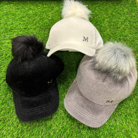 ゴルフウェア レディース ポンポンCAP C25103-03 韓国ゴルフウェア キャップ 安い プチプラ 黒 白 シンプル もこもこ 真冬 シンプル ゴルフ女子 可愛い 韓国ブランド 帽子 小物 プティオール