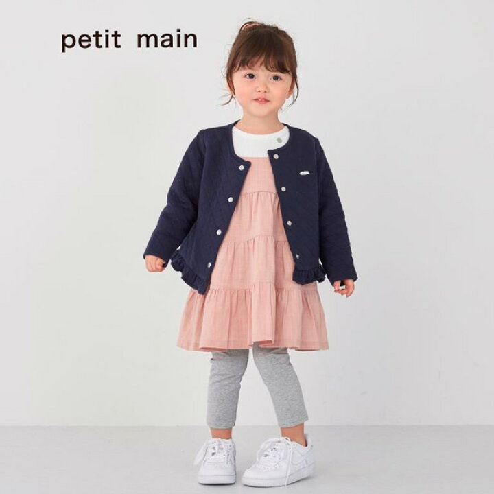 楽天市場 プティマイン 22福袋 Petit Main ナルミヤ 福袋 子供服 女の子 3点セット カーディガン ワンピース レギンス アウター スパッツ ボトムス チビッコハウス 楽天市場店